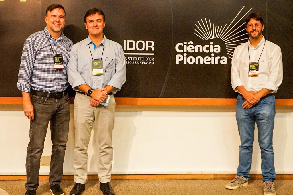 Sergio Mello, Sergio Ferreira e Jorge Moll no Quantum Bio BR Summit